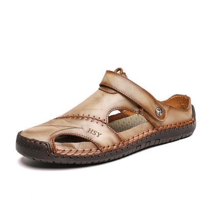 Comfortable Orthopedic Sandals with Non-Slip Rubber Sole and Breathable Mesh Upper, Closed Toe Gladiator Design-4