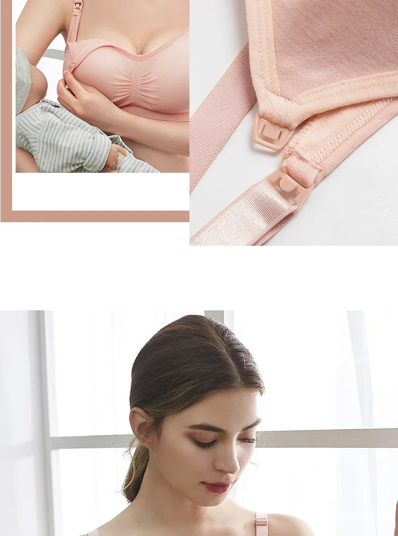 seamless wire-free maternity, nylon, all seasons – Breathable women's nursing bra