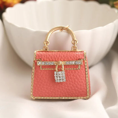 Free 1+1 Birkin Inspired Mini Hand Bag - Creative Leather Bag Charm Keychain Ornament