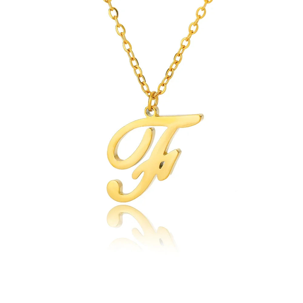 Gold Personalized Initial Necklace - Elegant Minimalist Gift for Women, Weddings & Anniversaries