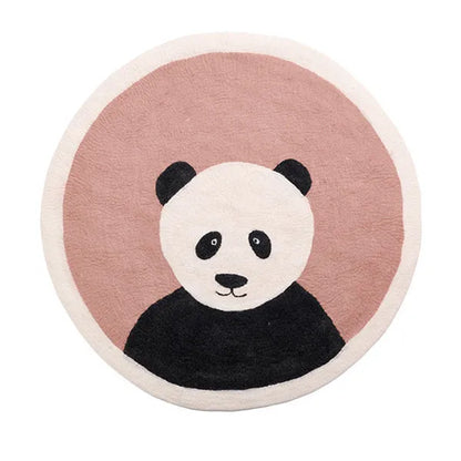 Kids Play Mat Thickened Round Cartoon Owl Panda Scandinavian Rug Back To School 2025 Cushioned Crawling Mat