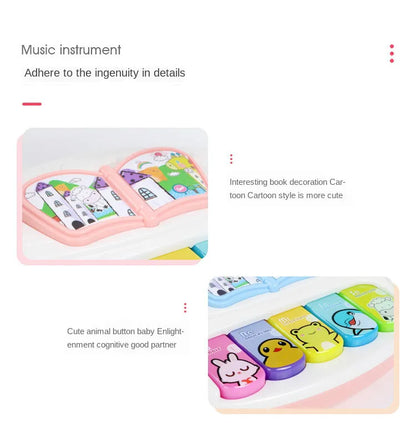 Musical Piano Toy for Babies - Rotating Light & Sound Keyboard with Animal Sounds, Educational Fun for Kids Aged 1-3, Great Christmas Gift