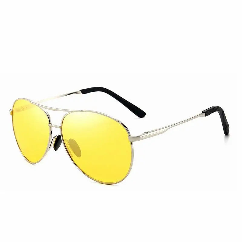 Metal Aviation Frame Color Changing Sunglasses for Men, Pilot Day Night Vision Driving