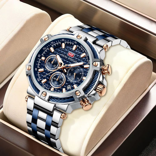 Hochwertige Herrenarmbanduhr – modernes Design, Edelstahl, für jeden Anlass 0