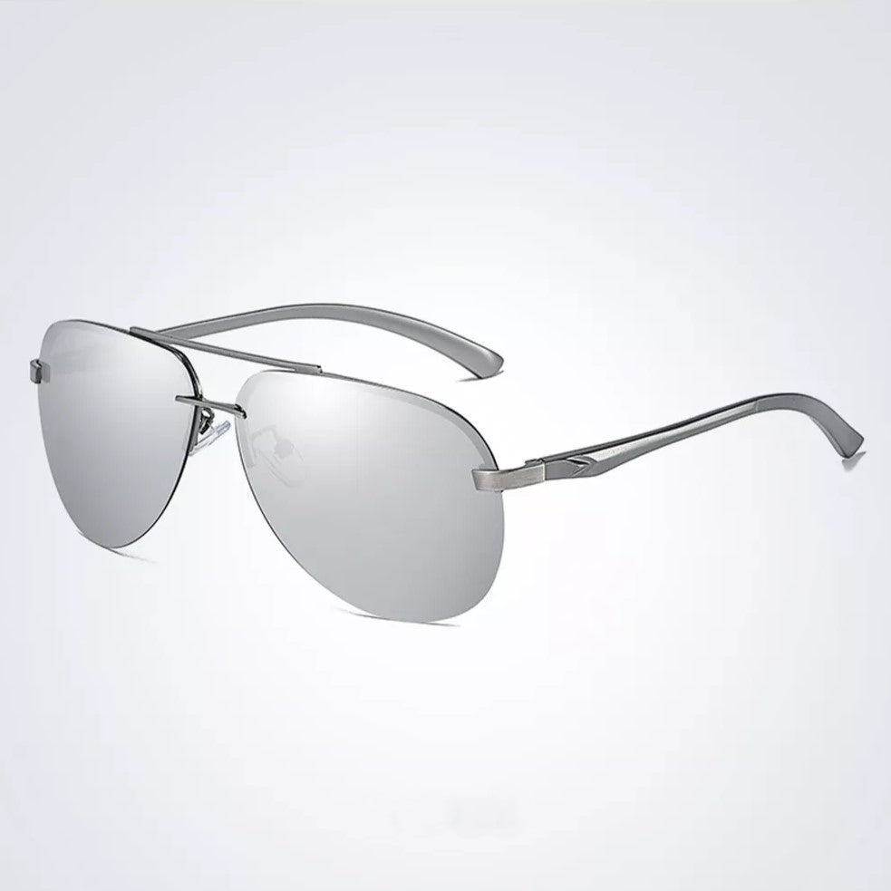 Hochwertige polarisierte Sonnenbrille für Herren und Damen – metallischer Rahmen, verspiegelte Gläser, ideal für den Sommer 3