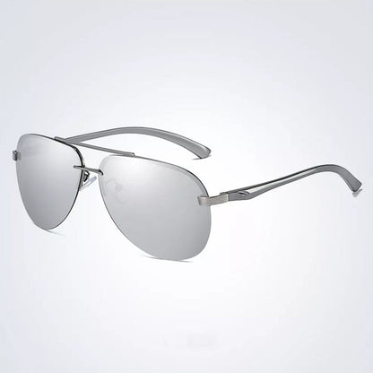 Hochwertige polarisierte Sonnenbrille für Herren und Damen – metallischer Rahmen, verspiegelte Gläser, ideal für den Sommer 3