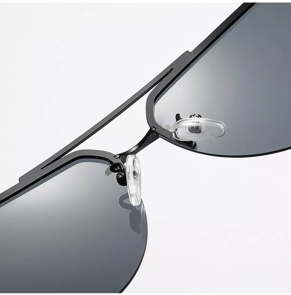 Hochwertige polarisierte Sonnenbrille für Herren und Damen – metallischer Rahmen, verspiegelte Gläser, ideal für den Sommer 5