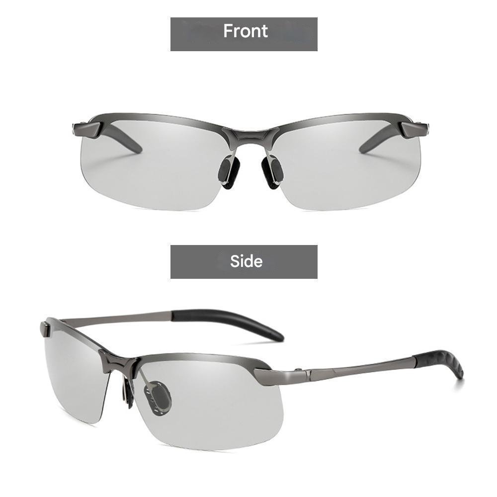 Hochwertige selbsttönende polarisierte Brille für Herren und Damen – flexibles Design, Metallrahmen, für Tag und Nacht 5