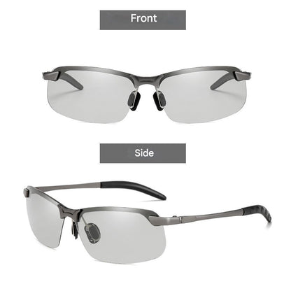 Hochwertige selbsttönende polarisierte Brille für Herren und Damen – flexibles Design, Metallrahmen, für Tag und Nacht 5