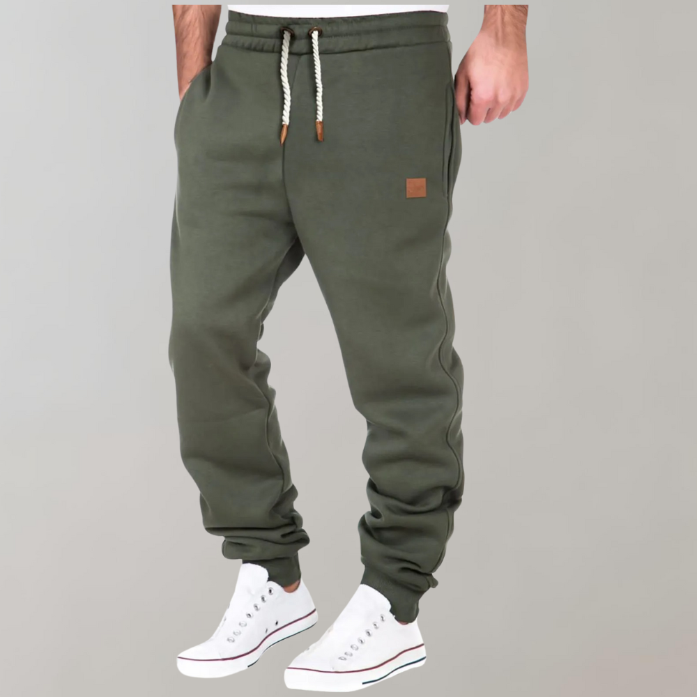 Variant image for Men's Jogging Pants with Adjustable Waist, Comfortable Cotton Track Pants for Active Lifestyle in Navy, Gray, Green, Black-13
