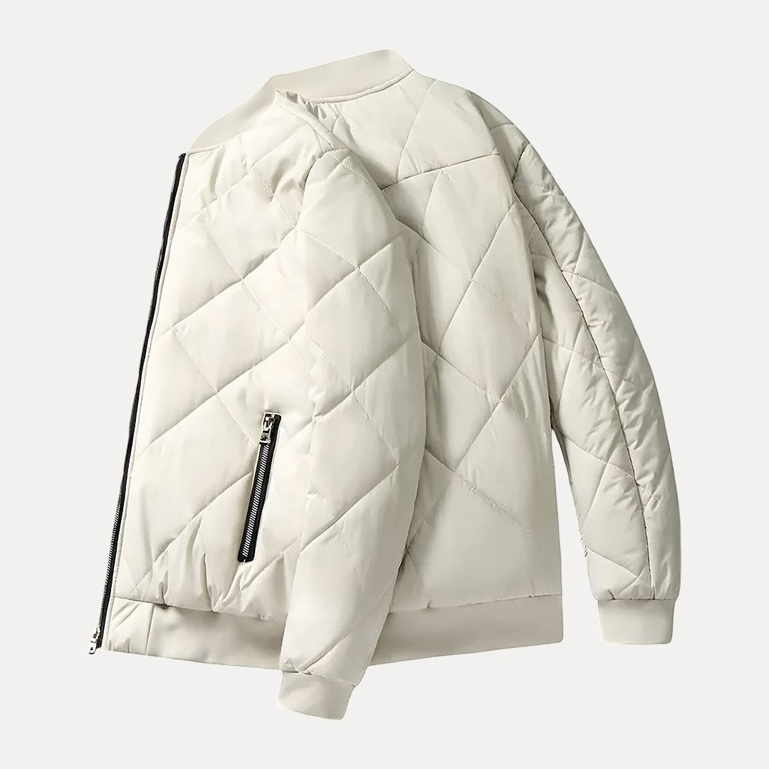 Men's Insulating Bomber Jacket - Quilted Cotton Padded