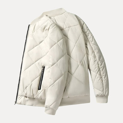 Men's Insulating Bomber Jacket - Quilted Cotton Padded