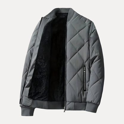 Men's Insulating Bomber Jacket - Quilted Cotton Padded