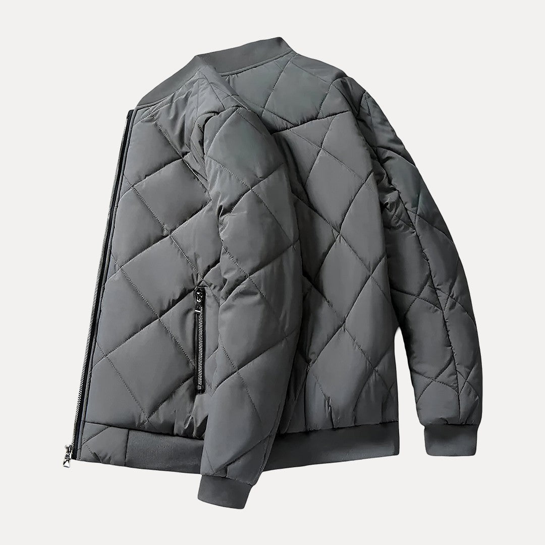 Men's Insulating Bomber Jacket - Quilted Cotton Padded
