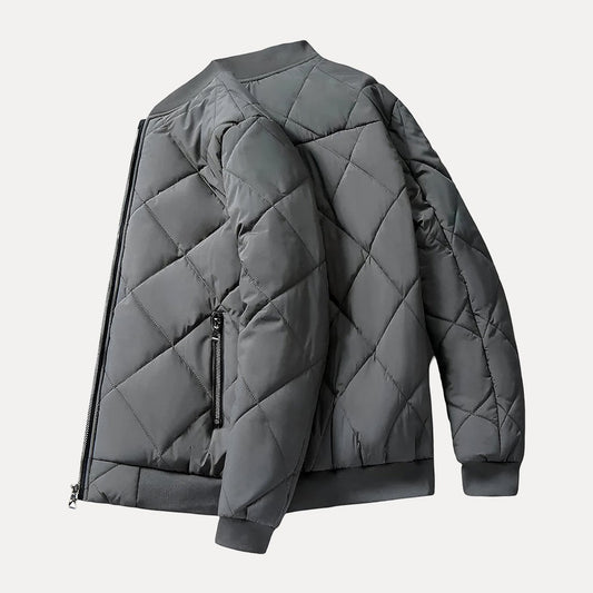 Men's Insulating Bomber Jacket - Quilted Cotton Padded