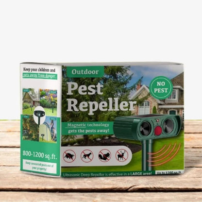 Solar Ultrasonic Pest Repeller Long Range Outdoor Garden