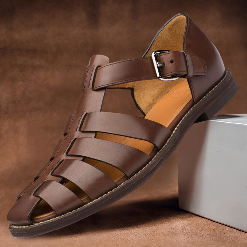 Premium Leather Sandals for Men, Comfortable and Stylish Casual Footwear for Warm Weather-4