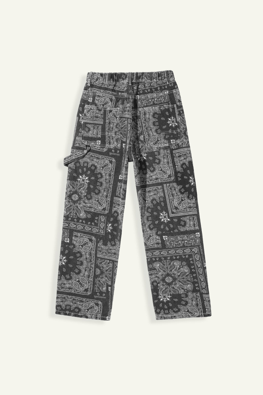 Variant image for Black Bandana Jeans with Unique Prints for Stylish Urban Wear, Comfortable Fit, High-Quality Denim-1