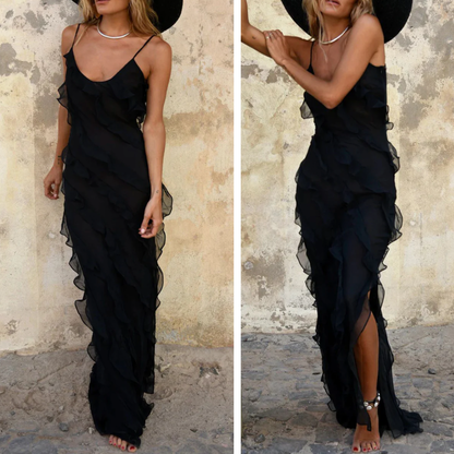 Elegant White Maxi Dress for Women, Long Sleeve, Flattering Fit, Soft Fabric, Perfect for Casual and Formal Events-2