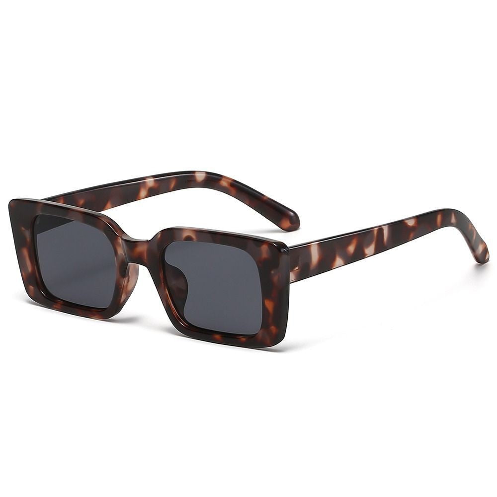 Kühn und vielseitig Damen Retro-Sonnenbrille – rechteckig, Leopardenmuster, für Sommer 2025 0