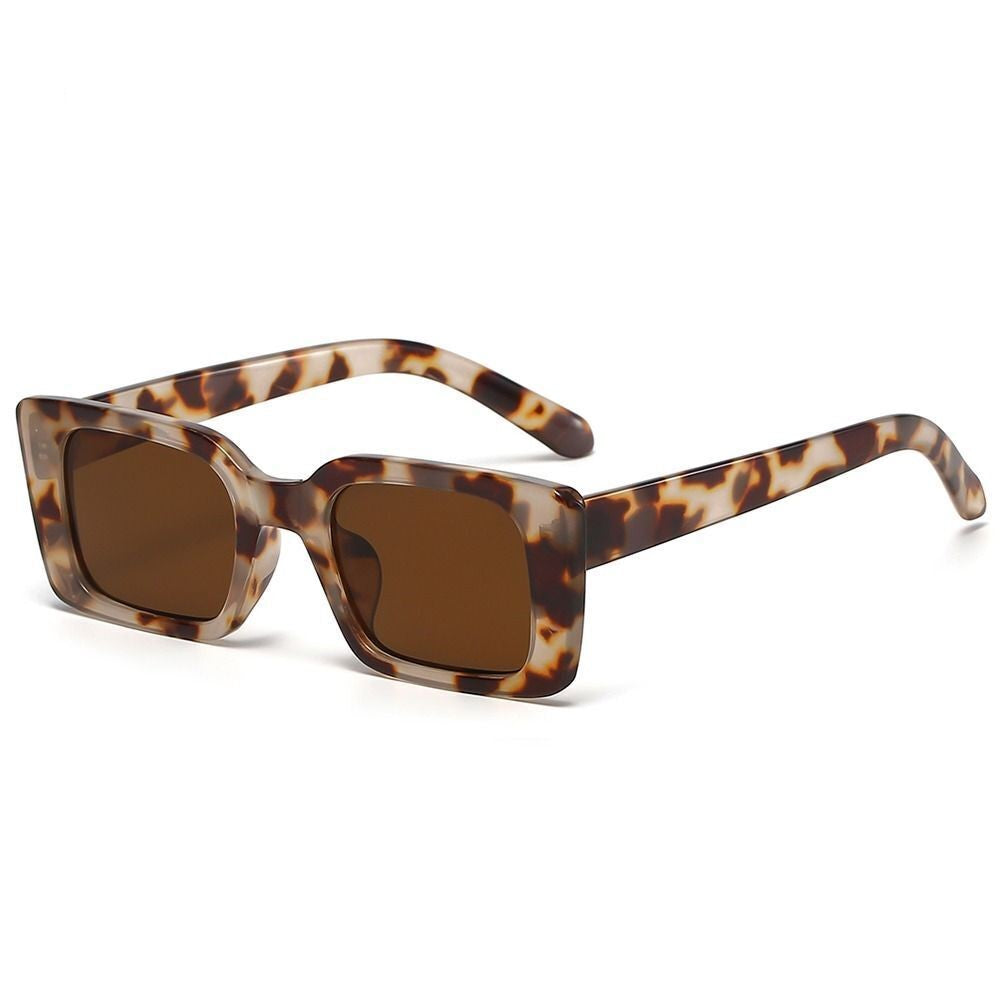 Kühn und vielseitig Damen Retro-Sonnenbrille – rechteckig, Leopardenmuster, für Sommer 2025 7