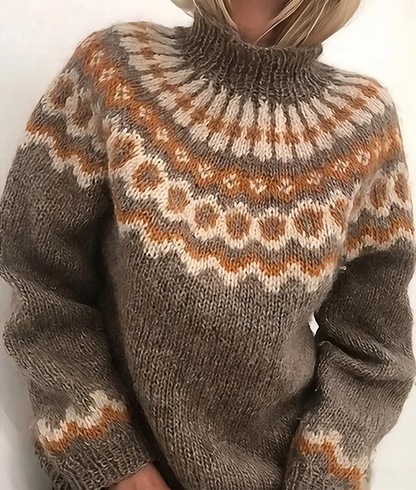 Women's Insulating Turtleneck Sweater - Cozy Wool Winter