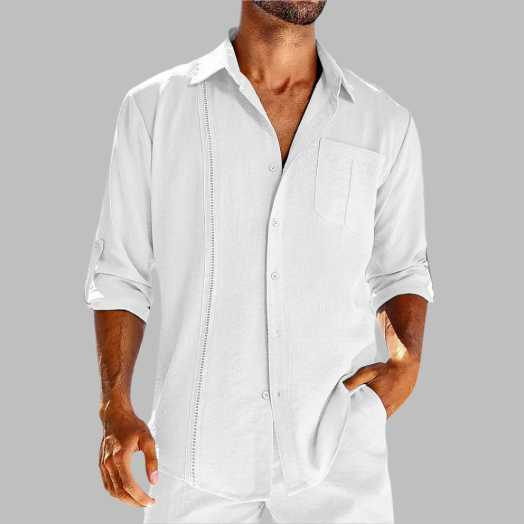 Variant image for Smart-Casual Men's Shirt in Breathable Cotton, Lightweight Fabric, Casual Cut, Versatile for Office and Outings-25