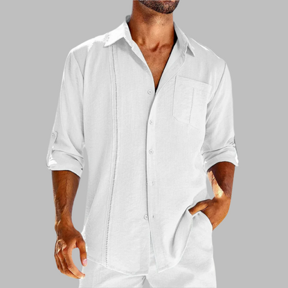 Variant image for Smart-Casual Men's Shirt in Breathable Cotton, Lightweight Fabric, Casual Cut, Versatile for Office and Outings-25