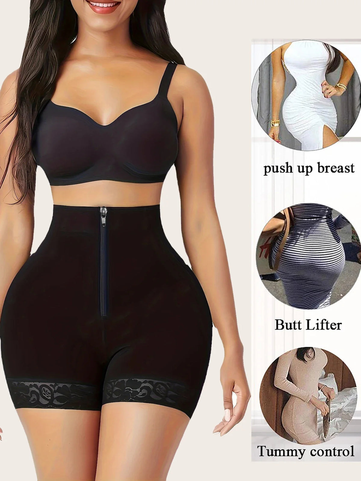 Lace Trim Sculpting Panties with Butt Lifting Design for Comfort and Breathability 2