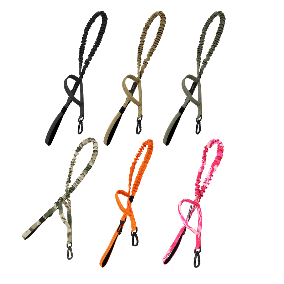Leash Dog Tactical Fall 2025 Double-Handle Padded Bungee Center 69-Inch Extendable With Seatbelt Attachment