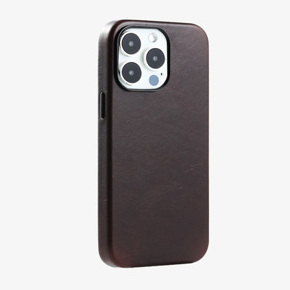 Leather IPhone 15 Case Top-Grade Slim Protective Cover