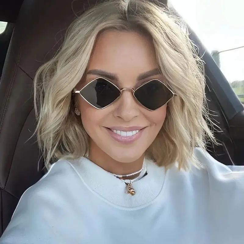 irregular polygon design, alloy, for everyday wear – Light women's sunglasses