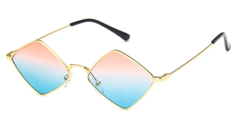 Leichte Damen-Sonnenbrille – unregelmäßiger Polygon-Style, Legierung, für den Alltag 9