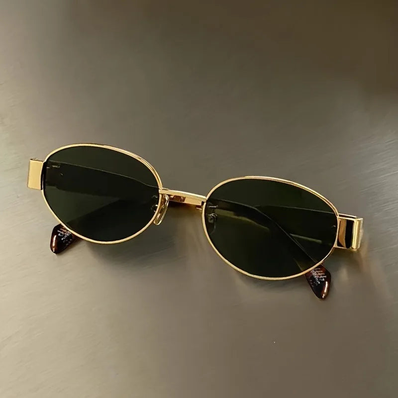 Leichte Damen Sonnenbrille – ovale Metallrahmen, UV400 Schutz, für den Alltag 10