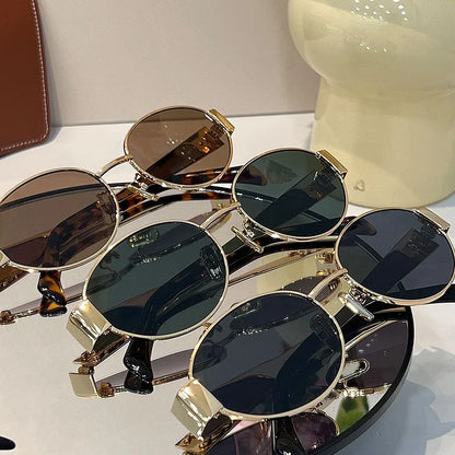 Leichte Damen Sonnenbrille – ovale Metallrahmen, UV400 Schutz, für den Alltag 4