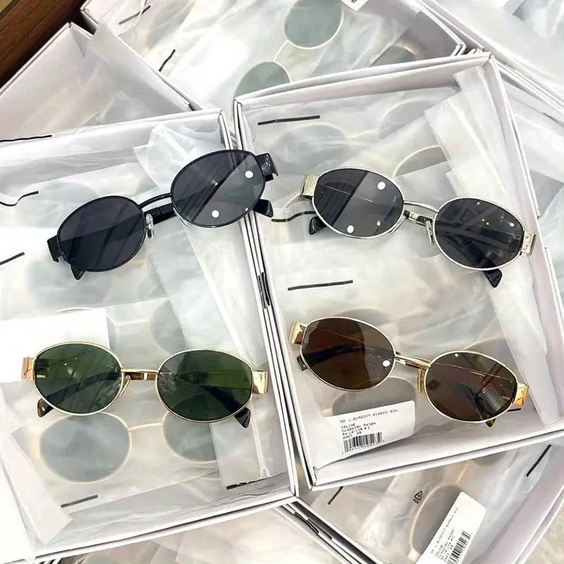 Leichte Damen Sonnenbrille – ovale Metallrahmen, UV400 Schutz, für den Alltag 5