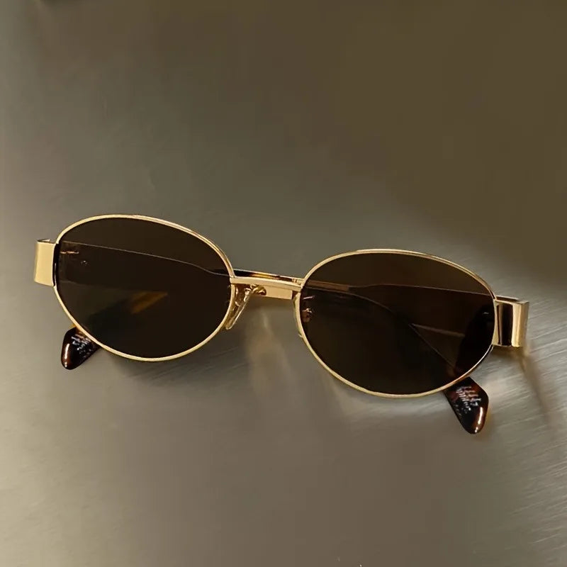 Leichte Damen Sonnenbrille – ovale Metallrahmen, UV400 Schutz, für den Alltag 9