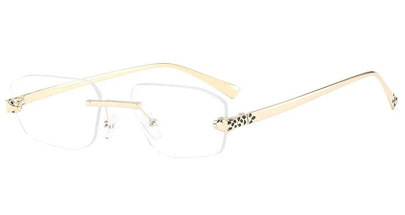 Leichte Damen Sonnenbrille – rahmenloses polygonales Design, Kunststoff, für den Sommer 12