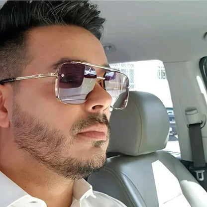 Leichte Herren Sonnenbrille – quadratischer Pilotenstil, UV400 Schutz, für den Alltag 1