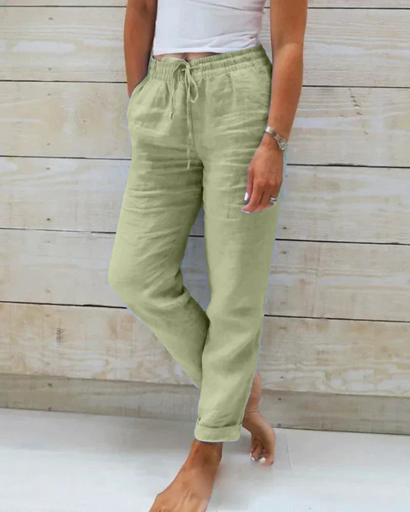 Leichte & bequeme Damenhose aus Leinen – moderner Schnitt, atmungsaktiv, für Büro und Freizeit 0