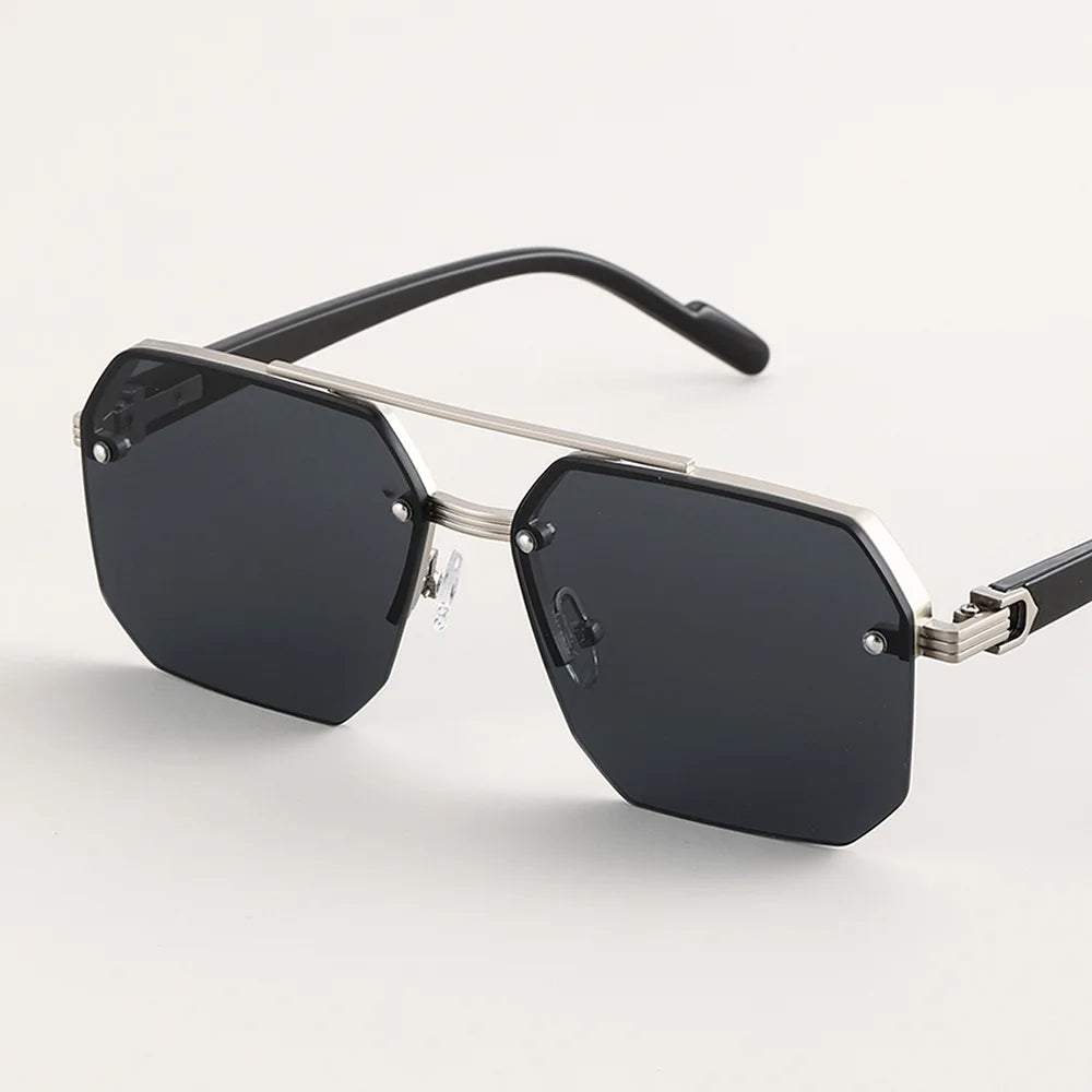 Leichte geometrische Herren Sonnenbrille – minimalistisches Design, Kunststoff, für jeden Anlass 1