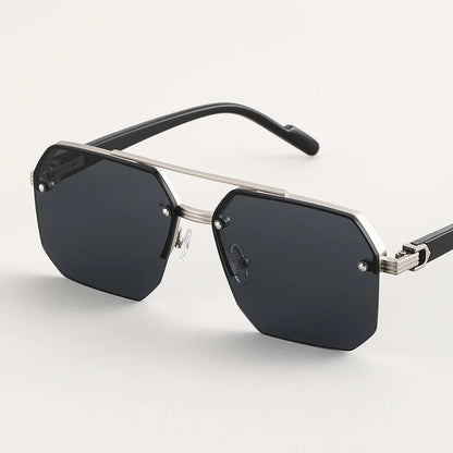 Leichte geometrische Herren Sonnenbrille – minimalistisches Design, Kunststoff, für jeden Anlass 1