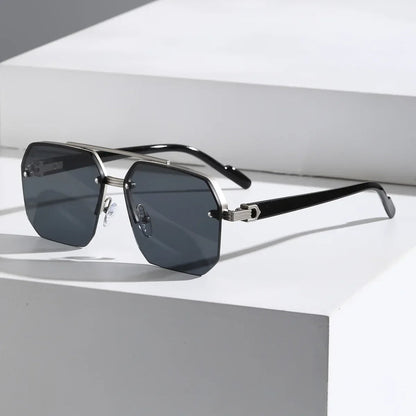 Leichte geometrische Herren Sonnenbrille – minimalistisches Design, Kunststoff, für jeden Anlass 3