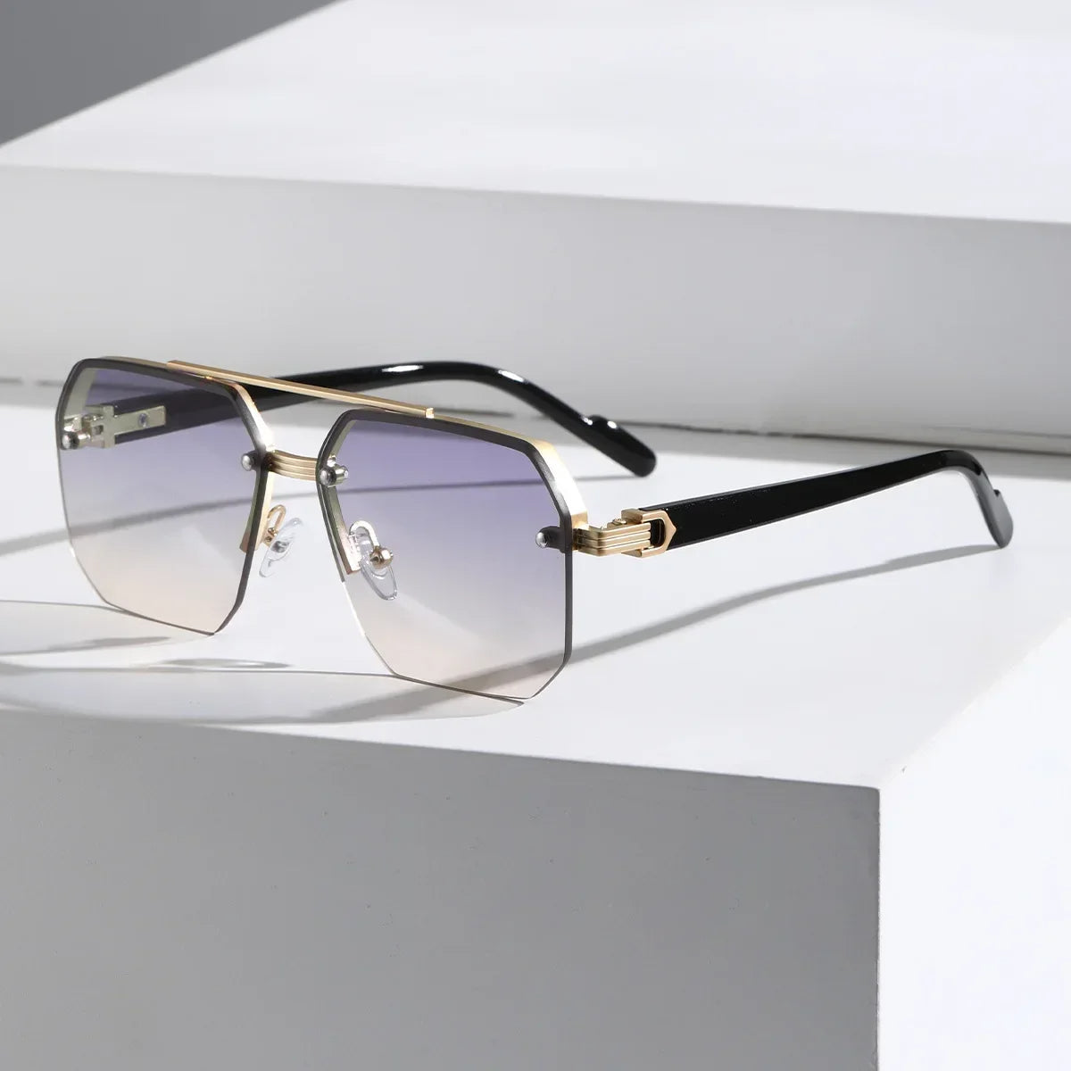 Leichte geometrische Herren Sonnenbrille – minimalistisches Design, Kunststoff, für jeden Anlass 7