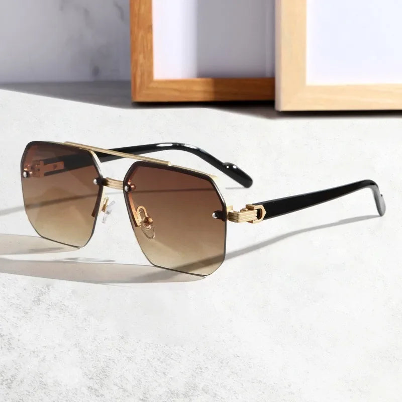 Leichte geometrische Herren Sonnenbrille – minimalistisches Design, Kunststoff, für jeden Anlass 8