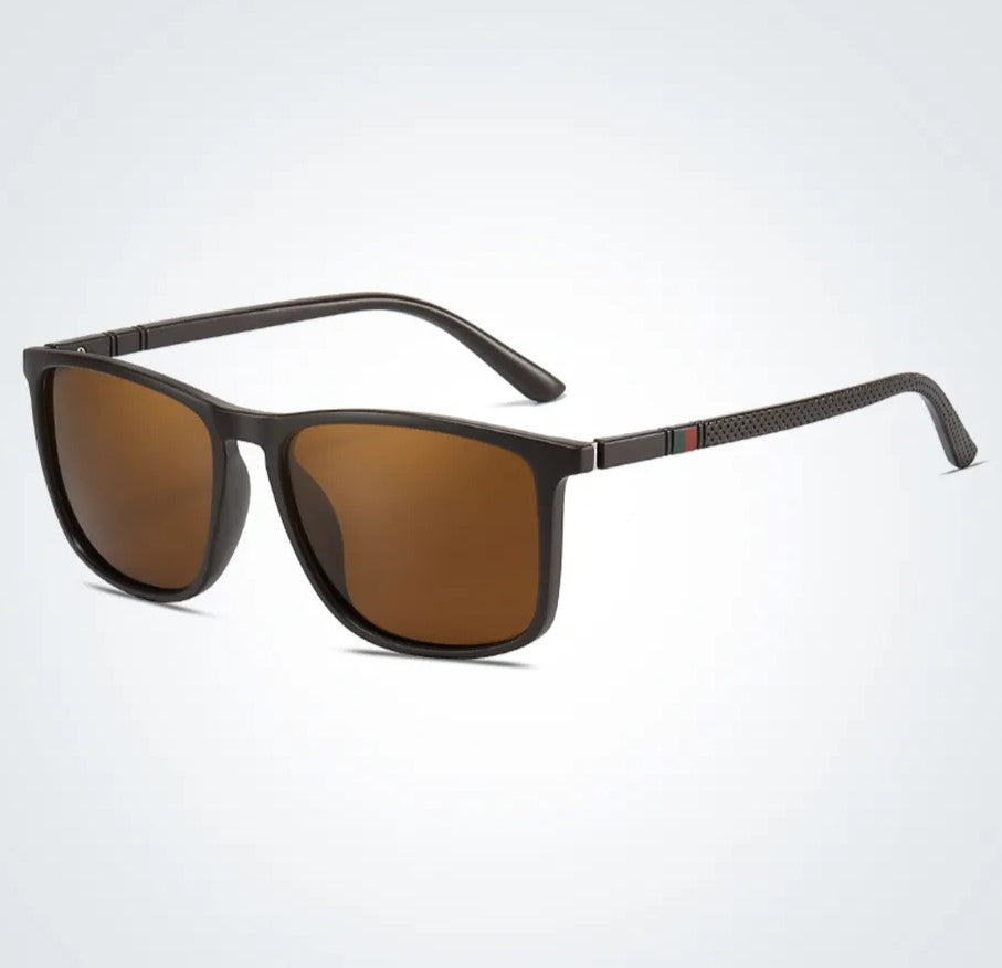 Leichte polarisierte Sonnenbrille für Herren – klassisches quadratisches Design, Kunststoff-Metall, für Sommer 2025 0