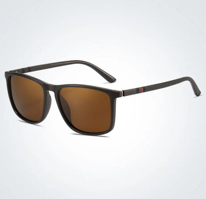 Leichte polarisierte Sonnenbrille für Herren – klassisches quadratisches Design, Kunststoff-Metall, für Sommer 2025 0