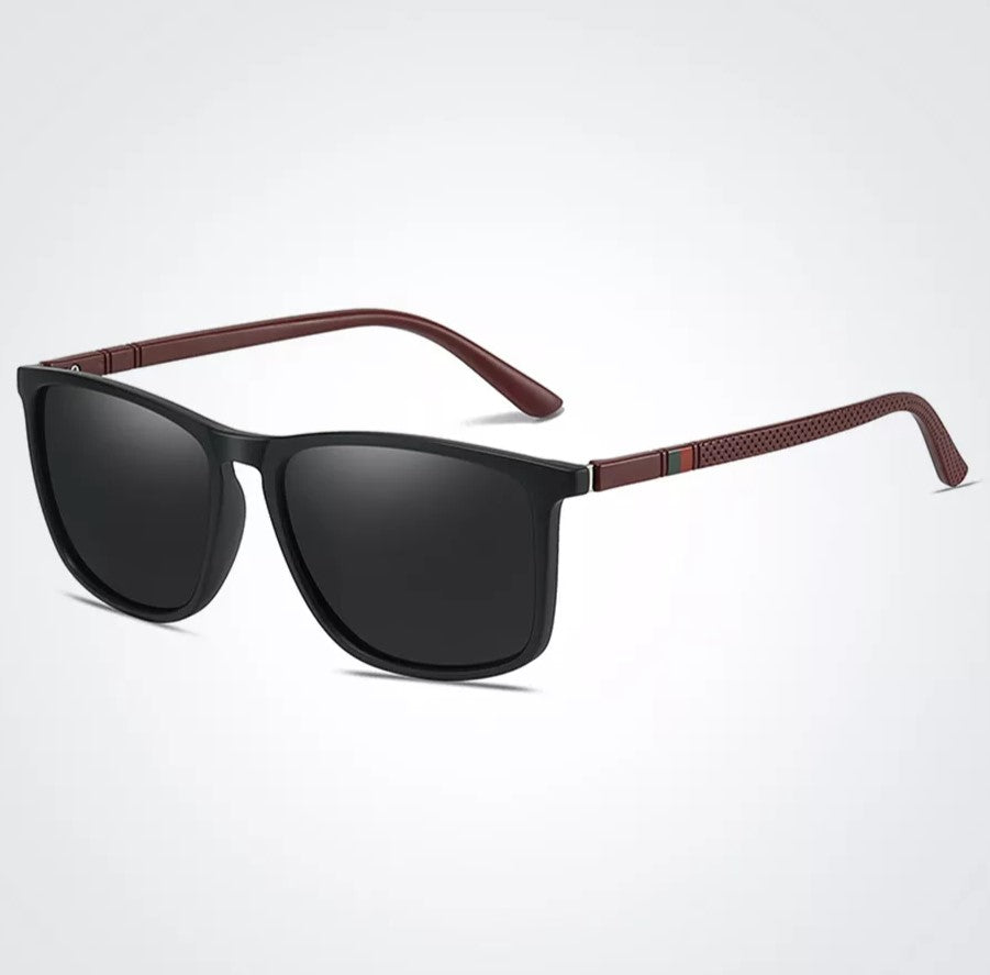 Leichte polarisierte Sonnenbrille für Herren – klassisches quadratisches Design, Kunststoff-Metall, für Sommer 2025 2