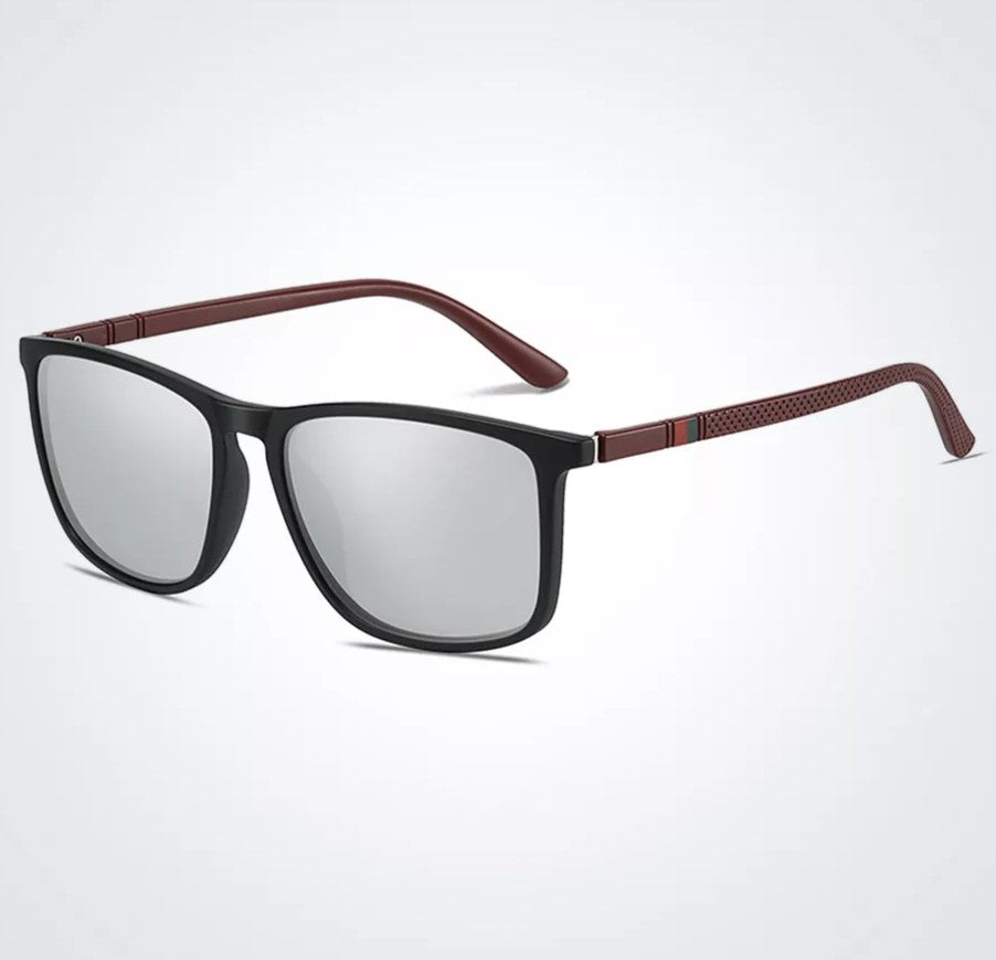 Leichte polarisierte Sonnenbrille für Herren – klassisches quadratisches Design, Kunststoff-Metall, für Sommer 2025 5