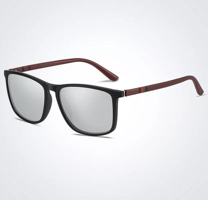 Leichte polarisierte Sonnenbrille für Herren – klassisches quadratisches Design, Kunststoff-Metall, für Sommer 2025 5